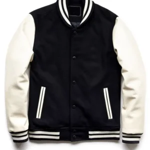 BaseBAll Jacket white and Black