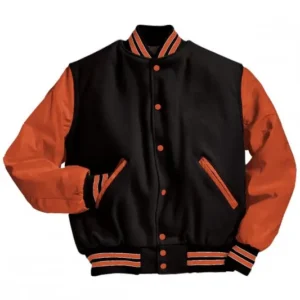 BaseBAll Jacket Orange and Black