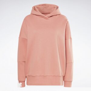 Women Solid Peach Hoodi