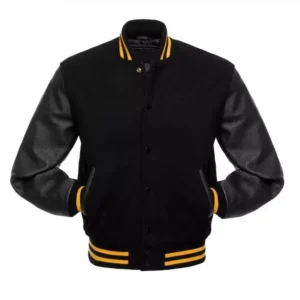 BaseBAll Jacket Solid Black