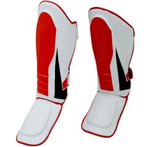 Shin Instep White Red