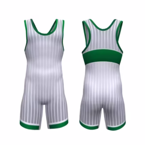 Wrestling Singlet White and Green