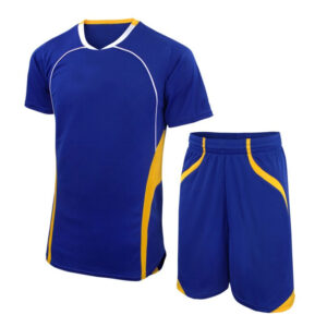 Soccer Uniform Solid Blue with yellow