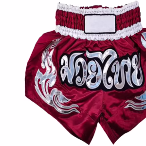 Muay Thai Shorts white and dark pink