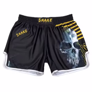 MMA Shorts Black With Lines