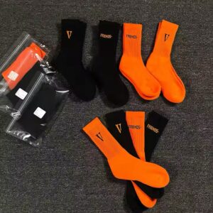 Socks Orange and Black